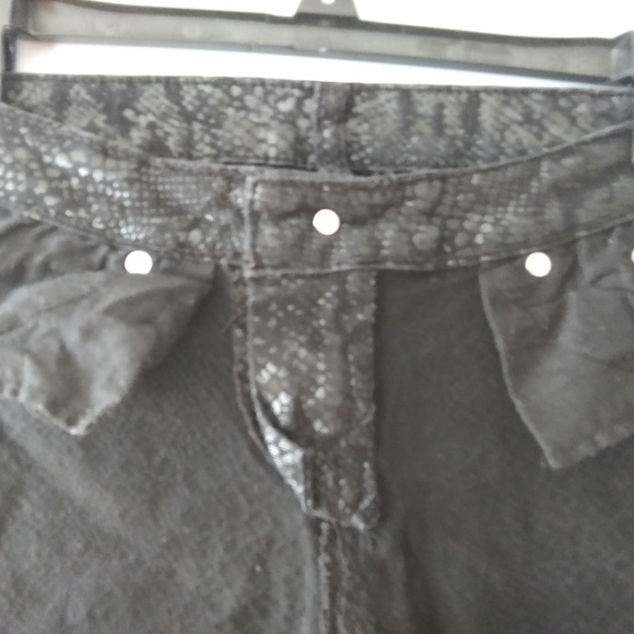 Almost Famous Black faux snake skin print jeans - Picture 3 of 7